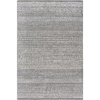 Mark & Day Melun 5'x7'6" Rectangle Tufted Indoor Area Rugs Charcoal/Cream: Geometric Wool, Stain-Resistant, Bohemian Style