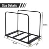 Garvee Folding Table Cart, 1800 LBS Heavy Duty Table Trolley with 5" Swivel Wheels, Black Desk Trolley for Garage, Home, Warehouse - 3 of 4
