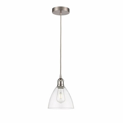 Edison Dome - 1 Light Cord Hung Mini Pendant In Industrial Style-10.25 Inches Tall and 7.5 Inches Wide