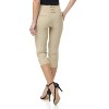 Rekucci Women’s Pull-On Comfort Capri Pants with Back Lacing Detail & Pockets – Mid-Rise Stretch Capris - 3 of 4