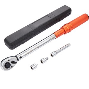 VEVOR Torque Wrench, 10-150ft.lb/14-204n.m 1/2-inch Drive Click Torque Wrench, Dual-Direction Adjustable Torque Wrench Set - 1 of 4