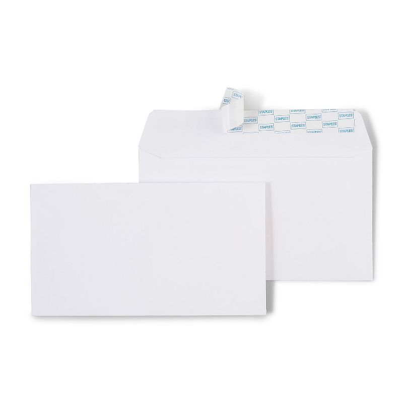 Staples EasyClose #6-3/4 Envelopes 100/Box 487506, 1 of 3