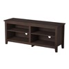 58" Classic Open-Storage TV Stand with Adjustable Shelves, Cord Management, and Textured Wood Grain Laminate for Living Room and Bedroom - 4 of 4