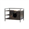 Whisen Cat Litter Box Furniture with Hidden Litterbox Enclosures - Antique Black - 3 of 4