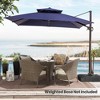 Crestlive Products 11FT Square Double Top Patio Offset Cantilever Umbrella With Base Set UV30+ Outdoor 360° Rotation 6 Heights Adjustable - 3 of 4