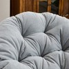 Racxily Oversized Swivel Accent Chair, 360 Swivel Barrel Chair, Papasan Chair for Living Room Bedroom - 4 of 4