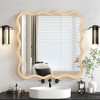 GlasFlength Decorative Wall Mirrors Bathroom Mirror Modern Wall Decor, Unique Style, for Entryway, Living Room, Washroom, Beige,35.8”*2”*35.8" - 3 of 4