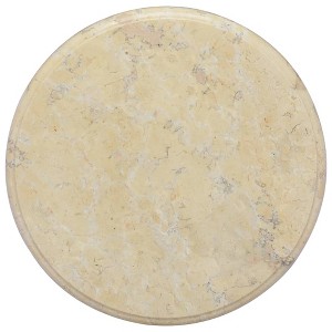 vidaXL Table Top Cream Ø15.7"x1" Marble - 1 of 4