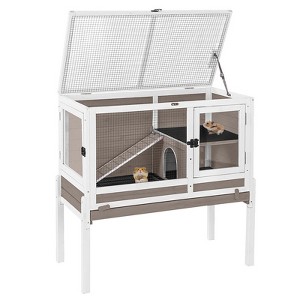 Aivituvin Wooden Hamster Cage| Anti-Chew Design|Easy-Clean PVC Layer-AIR53-DG/WZ/OC - 1 of 4