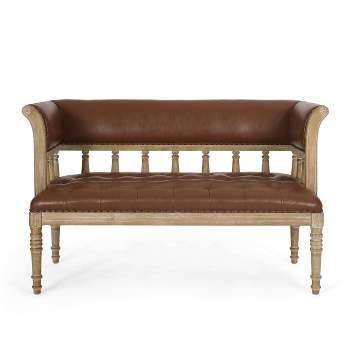 Loyning Traditional Upholstered Tufted Loveseat - Christopher Knight Home
