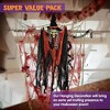 Joyfy 3 Pack 35’’ Halloween Hanging Ghosts Witch Pumpkin Outdoor Decorations, Scary Flying Witch Grim Reapers Front Porch Yard Garden Party Decor - 2 of 4