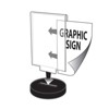 Azar Displays 5.5"W x 8.5"H Vertical Frame on a Weighted Black Round Base, 10-Pack - 4 of 4