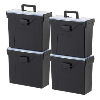 Advantus Rolling Storage Box Letter/Legal 15-Gallon Size Clear