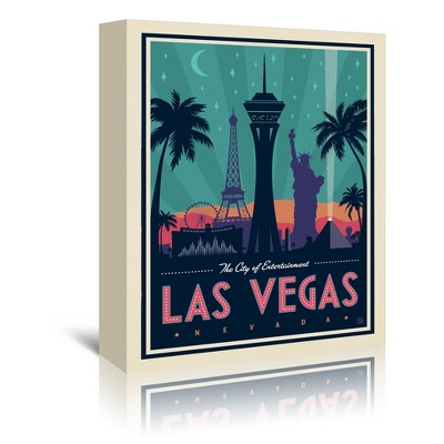 Usa Lasvegas City Of Entertainment by Anderson Design Group Wrapped Canvas - Americanflat - 5" x 7"