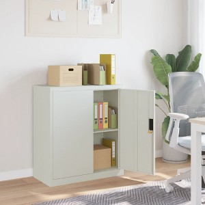 vidaXL File Cabinet Light Gray 31.1 in.x15.7 in.x35.4 in. Steel - 1 of 4