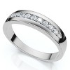 Pompeii3 Mens 1/4ct Diamond Wedding Ring 10k White Gold Anniversary Band - 3 of 4