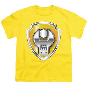 Paw Patrol Rubble Badge Costume Kids T Shirt For Youth  Yellow  X Large - 1 of 4