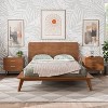 HOMES: Inside + Out 3pc Queen Riverstone Mid-Century Wood Platform Bedroom Set with 2 Nightstands Walnut - 2 of 4