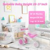 Allobebe Baby Balance Bike for Ages 1-3 – Adjustable Seat, Silent & Soft 3-Wheel Ride On, Rose Red - 3 of 4