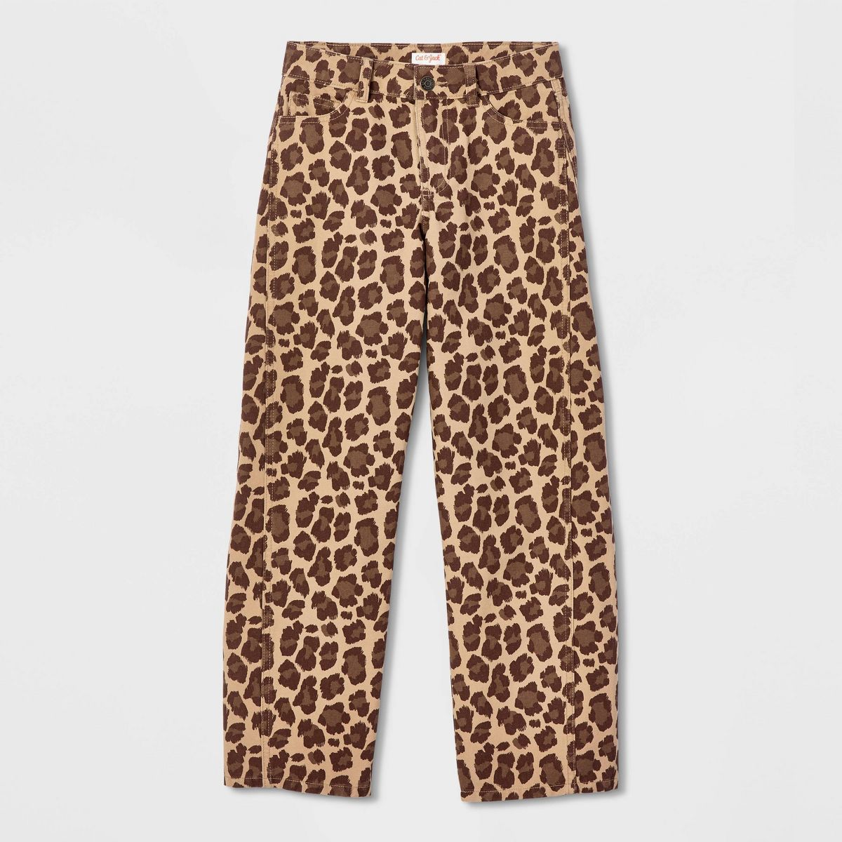 Girls' Mid-Rise Barrel Leg Pants - Cat & Jack™ - thumbnail 2