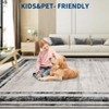 Washable Runner Rug – Modern Border Soft Distressed, Minimalist Non-Slip, Stain Resistant Kitchen & Hallway Carpet, Contemporary Indoor Runner Rug - 4 of 4