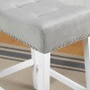 NicBex Dining Chairs Set of 2 Upholstered Chair Backless Saddle Seat Counter Stools, Fabric Accent for Kitchen, Bedroom - 4 of 4