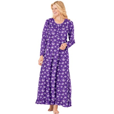 Dreams & Co. Plus Size Long-Sleeve Gown