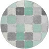 Mint Green And Gray Geometric Washable Indoor Outdoor Area Rug - 4 of 4