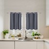 PiccoCasa Window Rod Pocket Valance Thermal Insulated Curtain Panels 2Pcs - 3 of 4