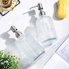 LunaLulinlk 12oz Soap Dispenser 2 Pack Clear Glass for Kitchen Sink, Bathroom (Transparent) - 3 of 4