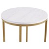 Vivian Glam X Leg Round Side Table - Saracina Home - image 3 of 4