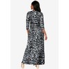 Jessica London Women's Plus Size Stretch Knit Faux Wrap Maxi Dress - 3 of 4