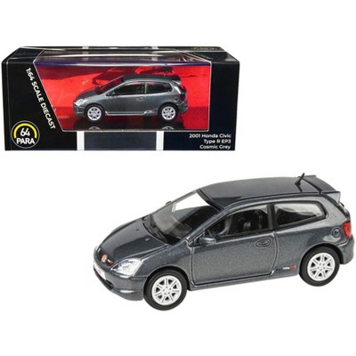 2001 Honda Civic Type R EP3 Cosmic Gray Metallic 1/64 Diecast Model Car by Paragon Models