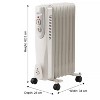Portable Radiator Space Heater, 1500W, 7-Fin, 3 Heat Settings, White - 4 of 4