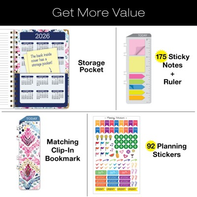 Global Printed Products Hardcover CY 2025 Fashion Planner - 5.5"x8" (Boho Ikat)