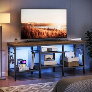 Pinmoco 47" LED TV Stand with Open Shelves, Media Entertainment Center for Living Room/Bedroom - 1 of 4