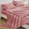 Satin Sheets Queen Size - Similar to Silk Sheets, Silky Bedsheet, Luxury & Ultra Soft, Non-Fading & Wrinkle Free, Good for Hair & Skin, Gifts for Wome - 2 of 4