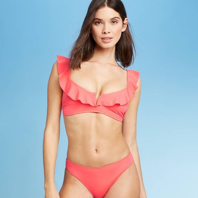 coral swimsuit top