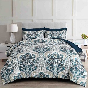 BAGOKIE Boho Paisley 7 Pieces Bed in a Bag Comforter Set - 1 of 4