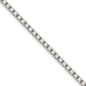 Black Bow Jewelry 3.25mm, Sterling Silver, Solid Box Chain Necklace - 1 of 4