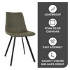 LeisureMod Markley Modern Leather Dining Chair Upholstered Seat Metal Legs Sleek Design for Kitchen, Dining Room, Office, Lounge, or Cafe- Set of 2 - 4 of 4