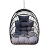DOMETOUR Hammock Egg Chair with UV Cushion, Foldable Frame, 350lbs Capacity for Indoor/Outdoor Patio Porch Balcony - 2 of 4