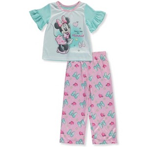 Disney Minnie Mouse Toddler Girl's 2-Piece Pajama Set - 1 of 3