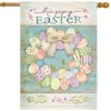 Briarwood Lane House Flag 40x28 For Outdoor Pastel Easter Wreath For Easter House Flag - 2 of 4