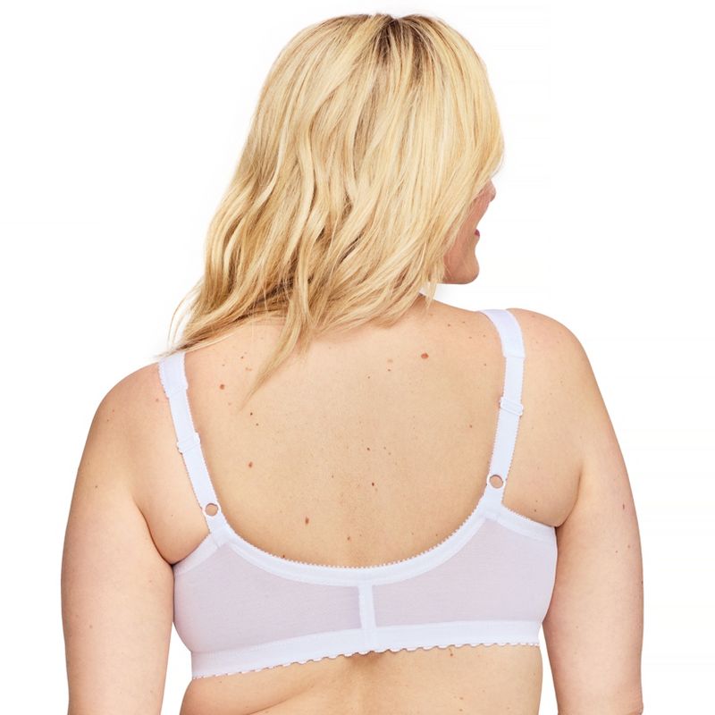 Glamorise Womens MagicLift Front-Closure Support Wirefree Bra 1200 White, 2 of 5