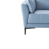 32" Mesut Accent Chair Light Blue Top Grain Leather Black Finish - Acme Furniture - 3 of 4