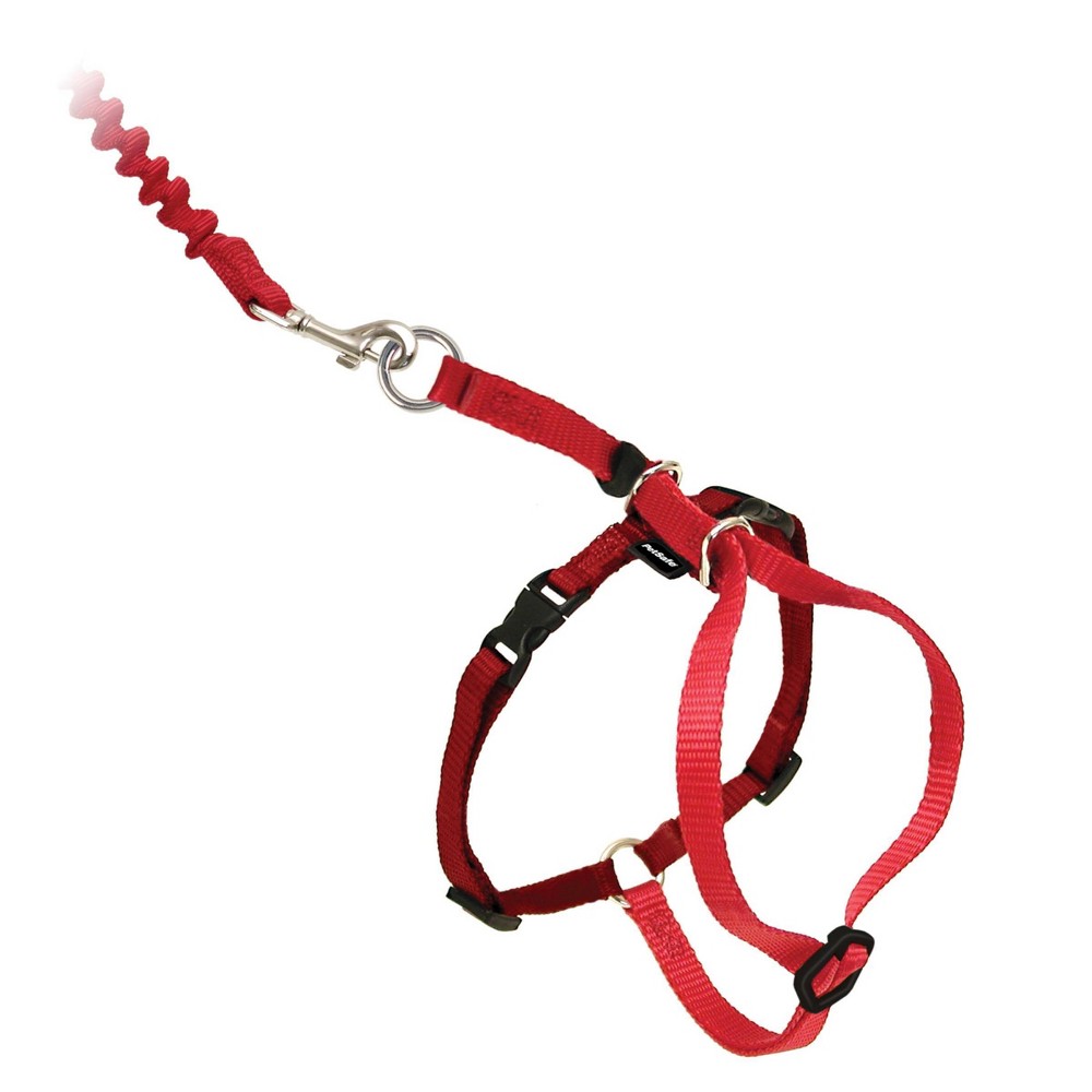 PetSafe Come with Me Kitty and Bungee Adjustable Leash Cat Harness - S - Red