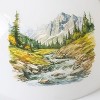Aladdin Oil Lamp Glass Shade Fits 10 in Shade Ring Base, Diffuses, Softens and Disperses Light, White with Wild Mountain Stream - 2 of 4