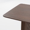 SpassWay 30"H Modern Wooden Dining Table Suitable for Kitchen Conference and Gaming Use with Double Pedestal Base Walnut/Black/Natural Wood - 4 of 4
