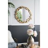 Spassway 35" Gold Metal Petal Frame Decorative Wall Mirror Modern Decor Round Vanity Mirror for Bathroom Living Room Entryway Hallway Dining Room - 4 of 4